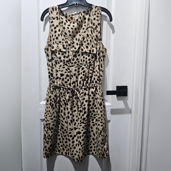 Guess Leopard Print Sleeveless Dress - Picture 1 of 5